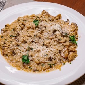 Chicken Mushroom Onion Fried Rice